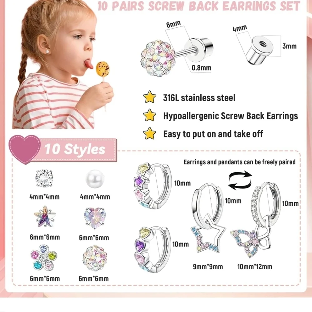 Colorful Crystal Earring Set